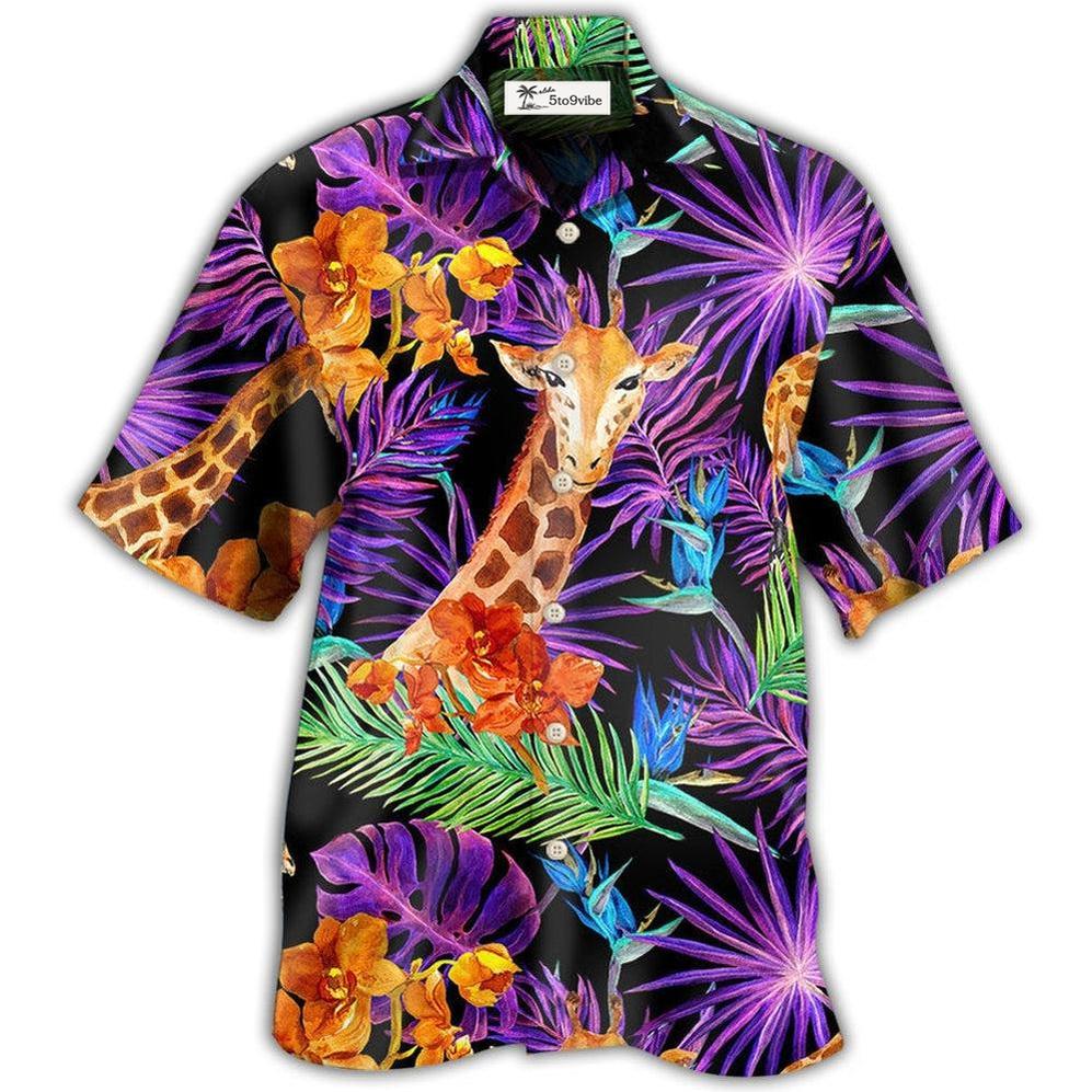 Hawaiian Shirt / Adults / S Giraffe Tropical Leaf - Hawaiian Shirt 