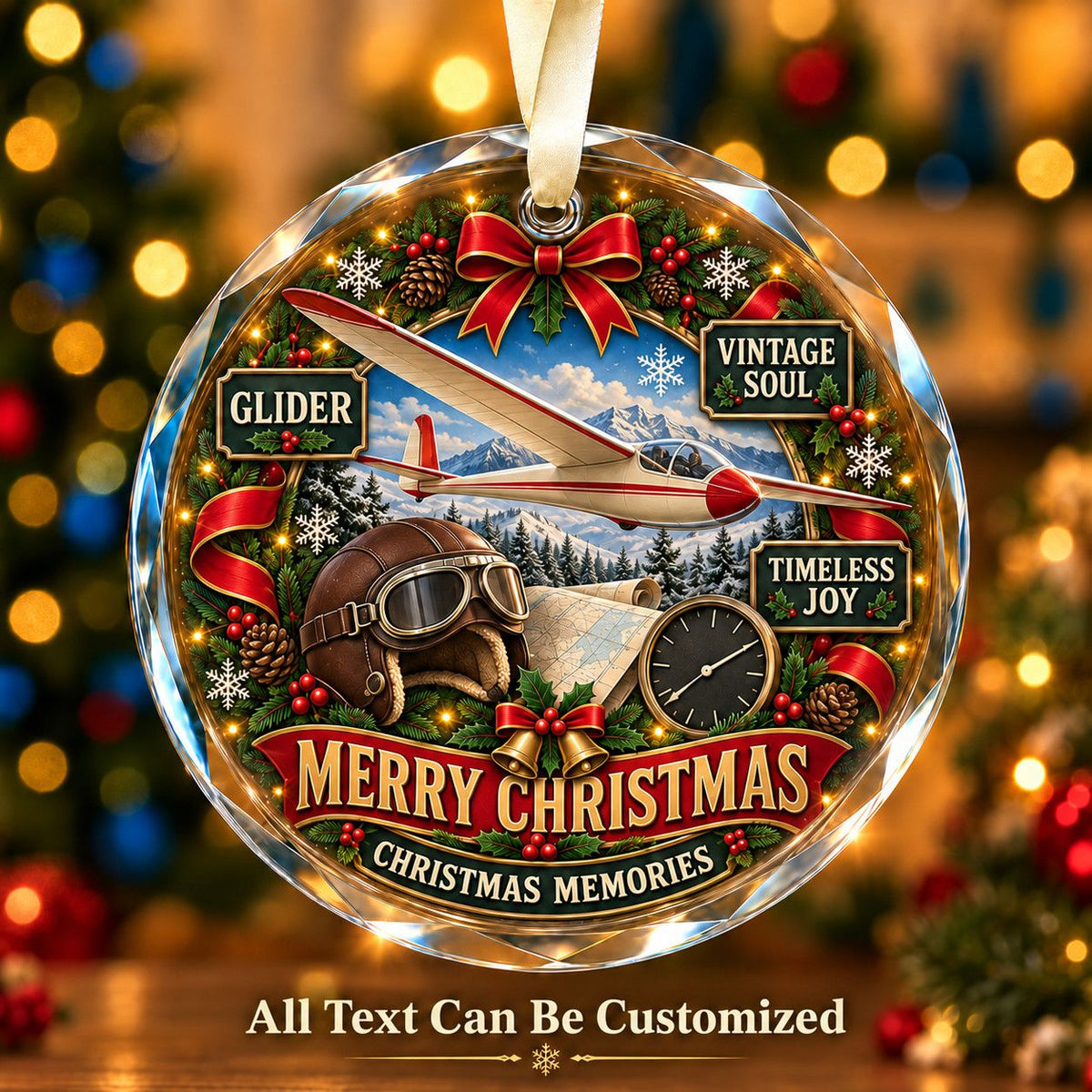 Glider Personalized Glass Ornament | 5To9Vibe