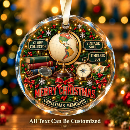 Globe Collector Personalized Glass Ornament | 5To9Vibe