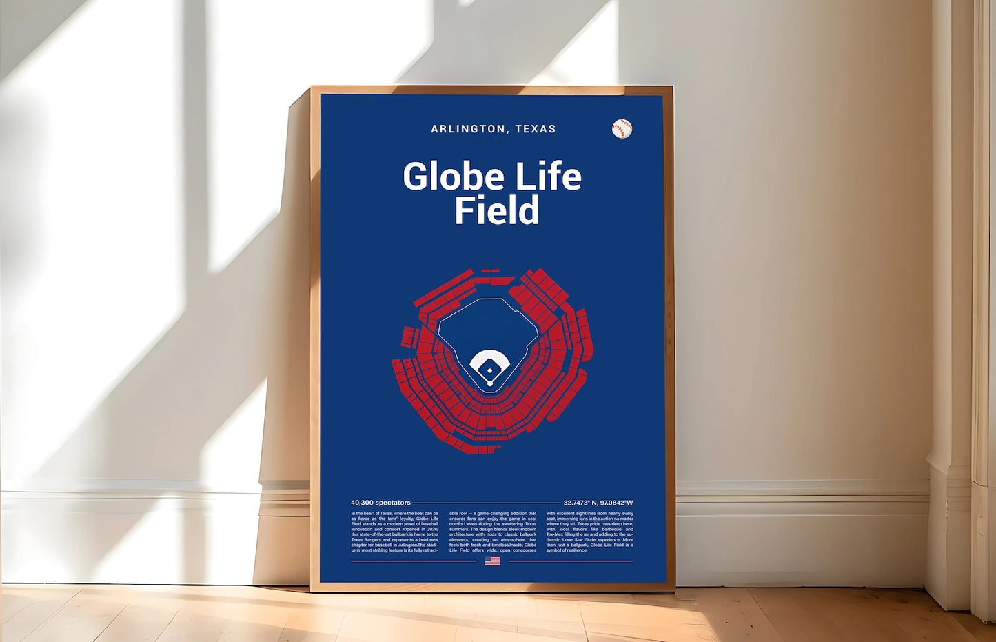Baseball Stadium Seating Chart - Vertical Poster - 5to9vibe