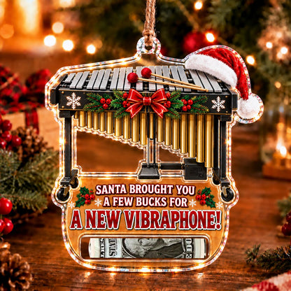 Glockenspiel Christmas money holder ornament