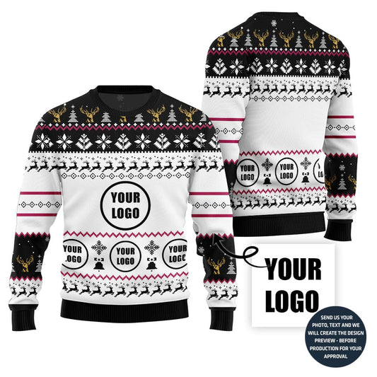 Glowing Custom Logo Ugly Sweater