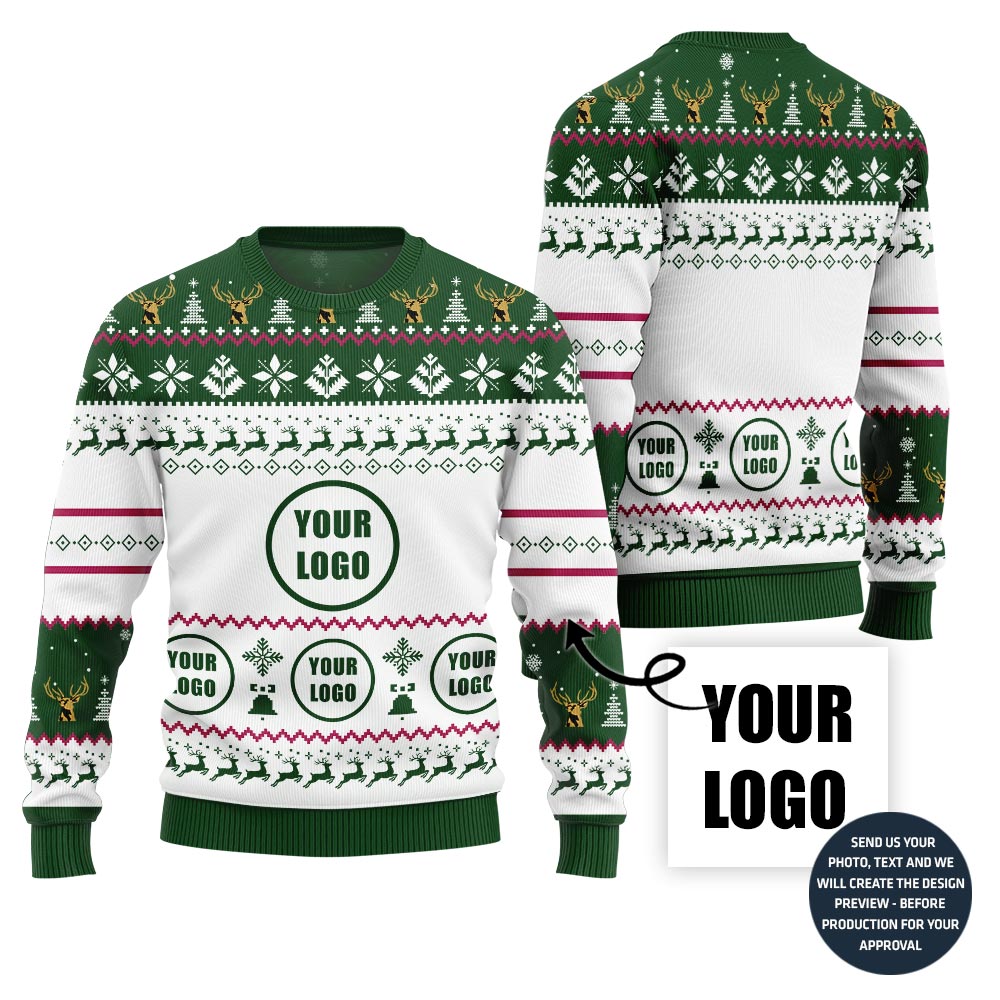 Glowing Custom Logo Ugly Sweater