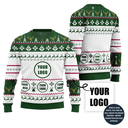 Glowing Custom Logo Ugly Sweater