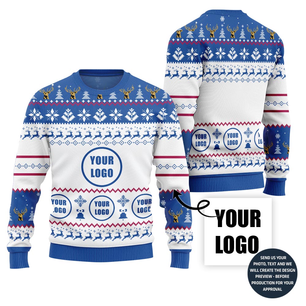 Glowing Custom Logo Ugly Sweater