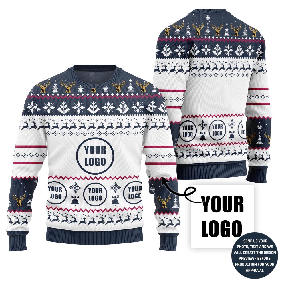 Glowing Custom Logo Ugly Sweater