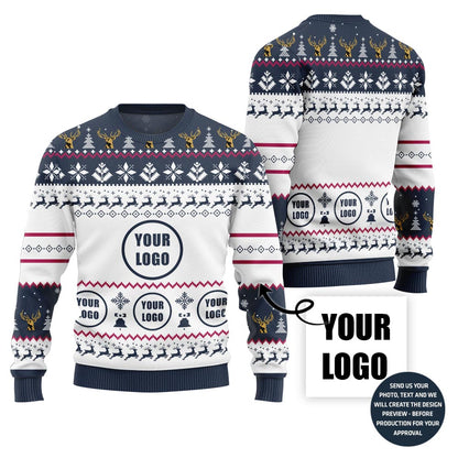 Glowing Custom Logo Ugly Sweater