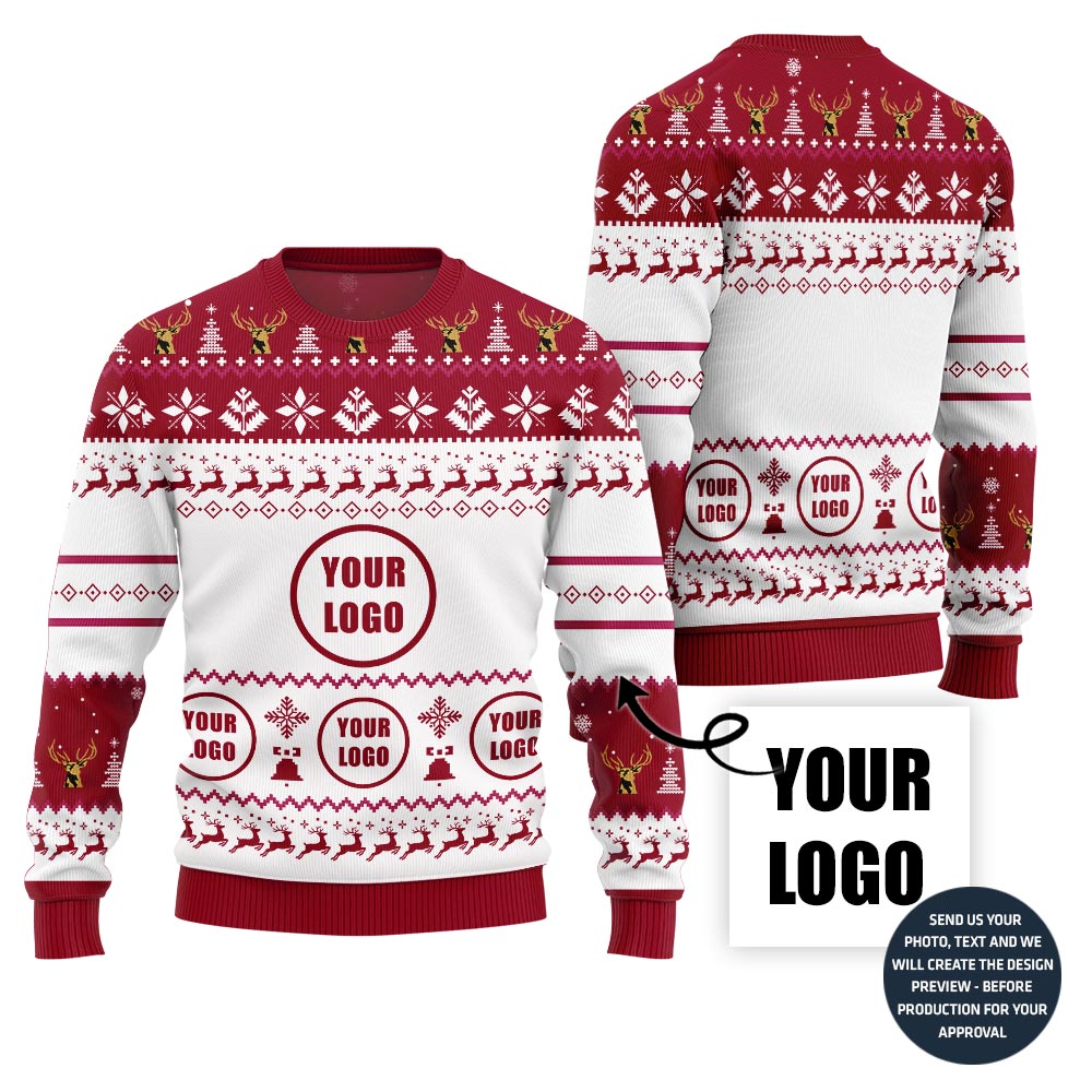 Glowing Custom Logo Ugly Sweater
