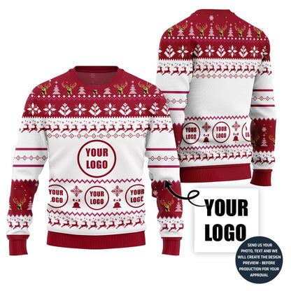 Glowing Custom Logo Ugly Sweater