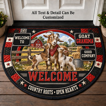 Goat Grandma Personalized Half Round Mat | 5To9Vibe