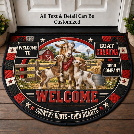 Goat Grandma Personalized Half Round Mat | 5To9Vibe