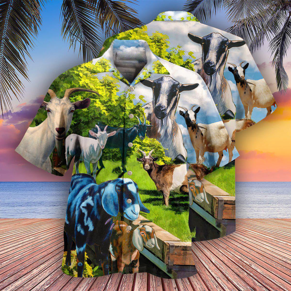 Goat Animals Goat Anything - Hawaiian Shirt 