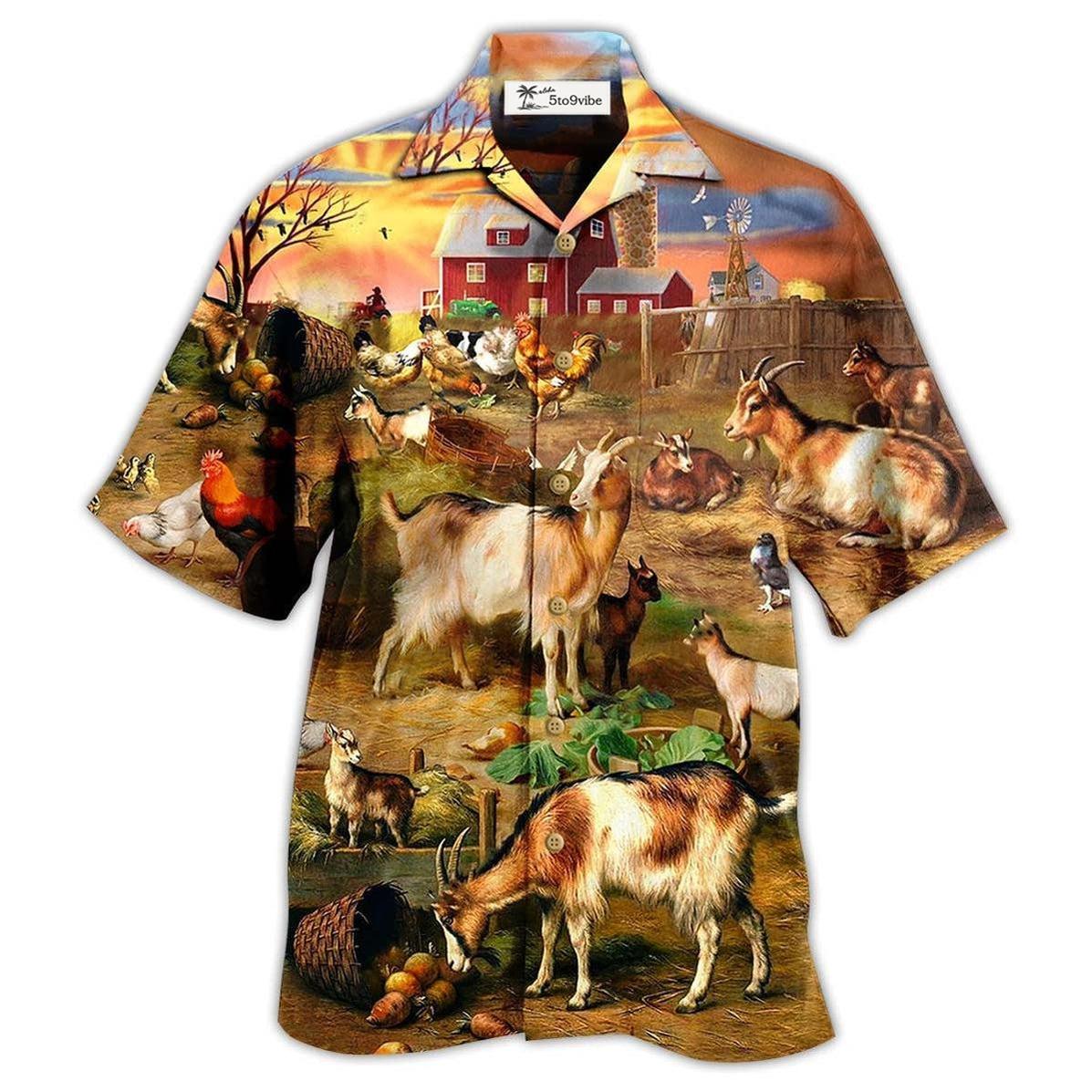 Hawaiian Shirt / Adults / S Goat Love Funny Farm - Hawaiian Shirt 