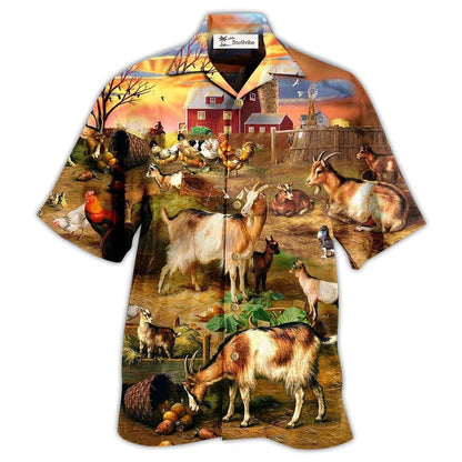 Hawaiian Shirt / Adults / S Goat Love Funny Farm - Hawaiian Shirt 