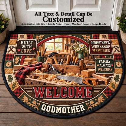 Godmother's Workshop Memories Personalized Half Round Mat | 5To9Vibe
