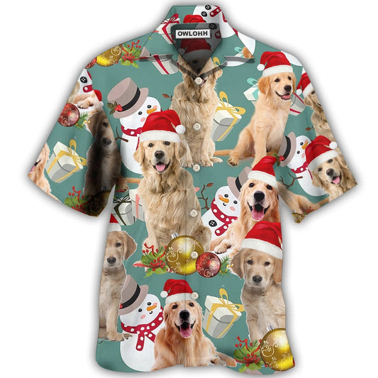 Hawaiian Shirt / Adults / S Golden Retriever Merry Christmas - Hawaiian Shirt 