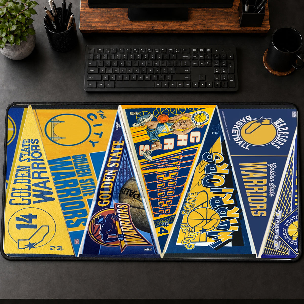 All Basketball Teams Vintage Pennant Anniversary For Fans Desk Mat Mouse Pad Trending - 5to9vibe