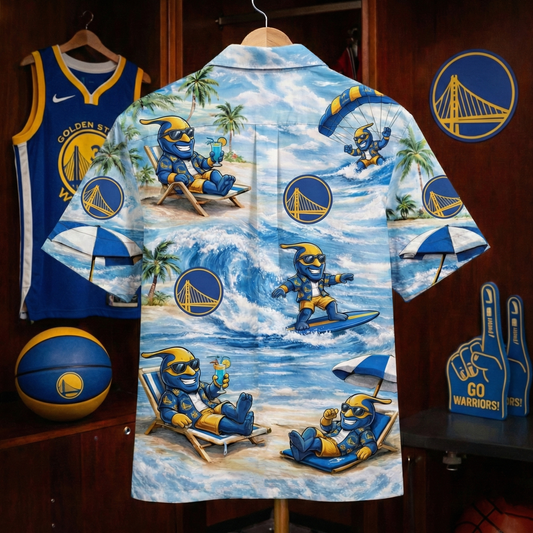 GSW Basketball Mascot Beach Viber Unisex Hawaiian Shirt For Men & Women