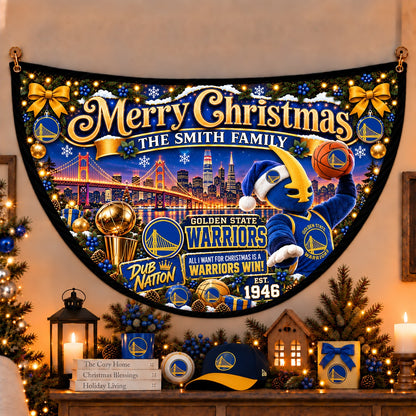 All Basketball Teams Personalized Christmas Night Bunting Flag - 5to9vibe