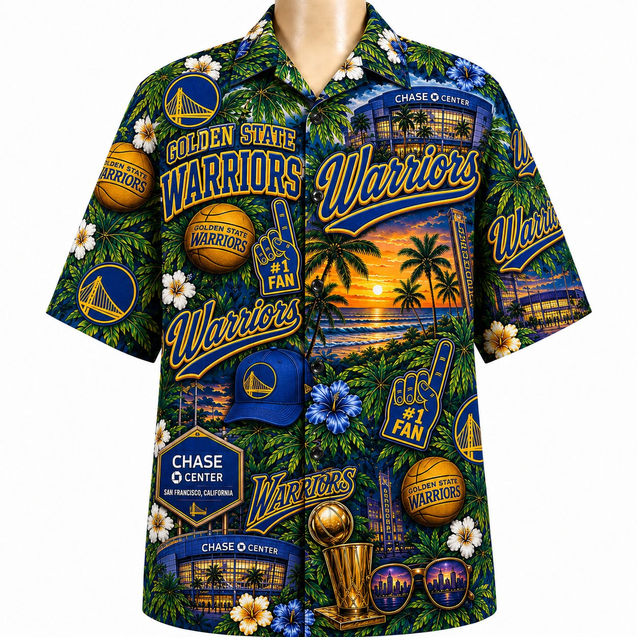 All Basketball Teams Tropical Sunset Paradise Pattern Vibe Summer Party Button-Up Unisex Hawaiian Shirt For Men and Women