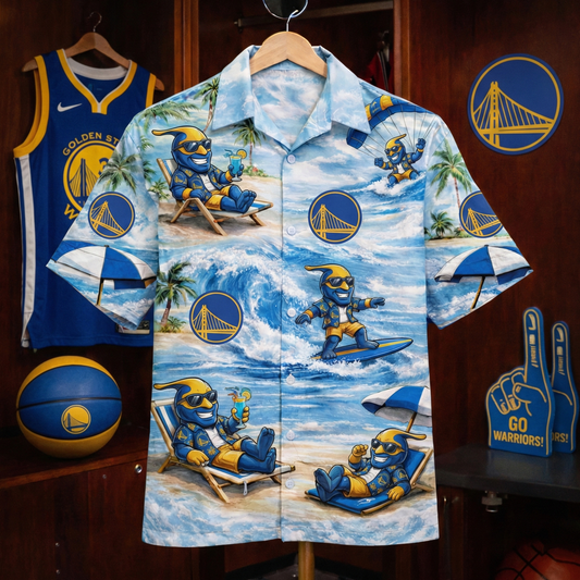 GSW Basketball Mascot Beach Viber Unisex Hawaiian Shirt For Men & Women