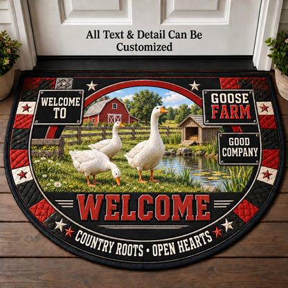 Goose Farm Personalized Half Round Mat | 5To9Vibe