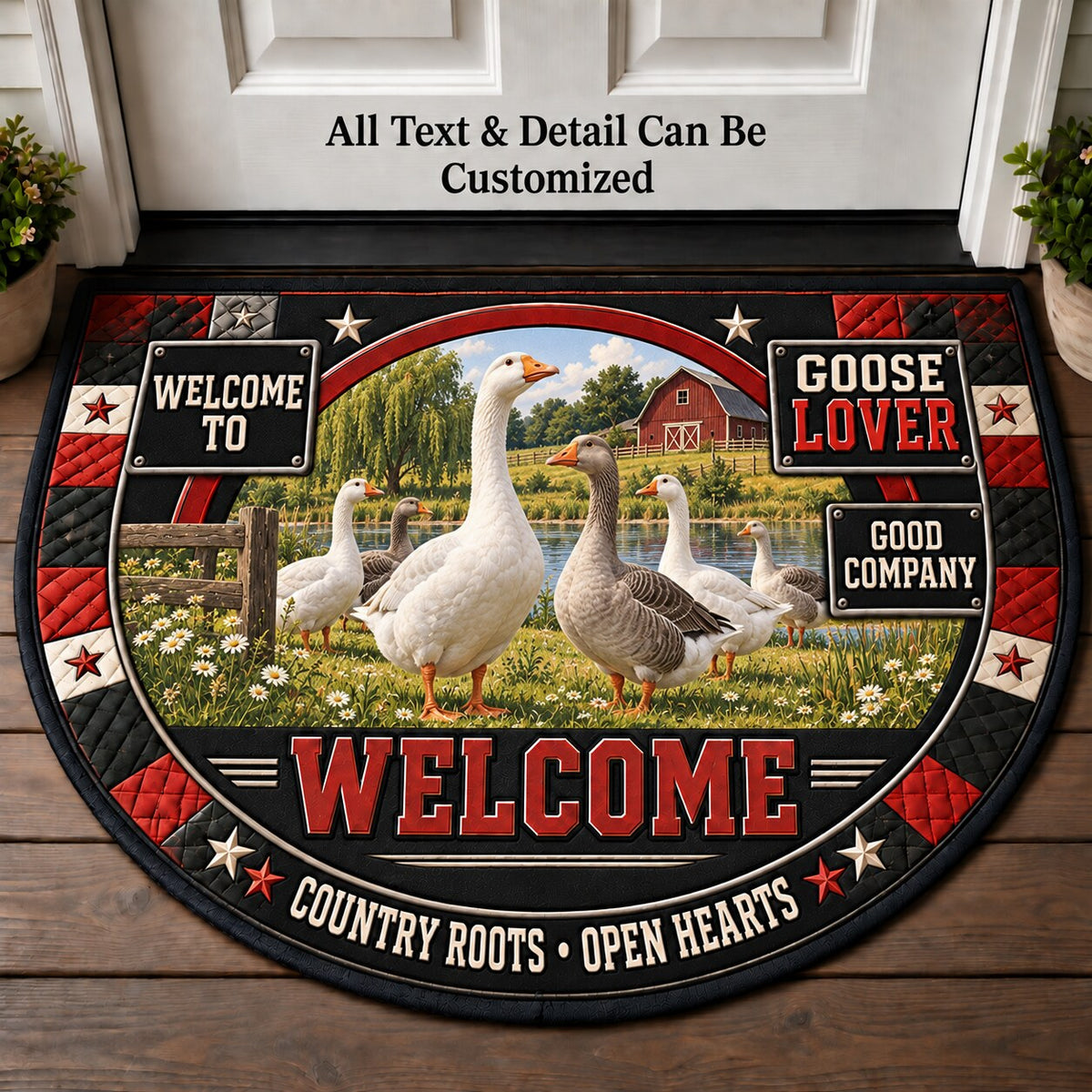 Goose Lover Personalized Half Round Mat | 5To9Vibe