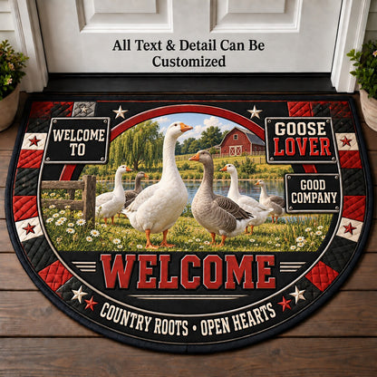 Goose Lover Personalized Half Round Mat | 5To9Vibe