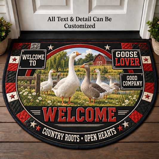 Goose Lover Personalized Half Round Mat | 5To9Vibe