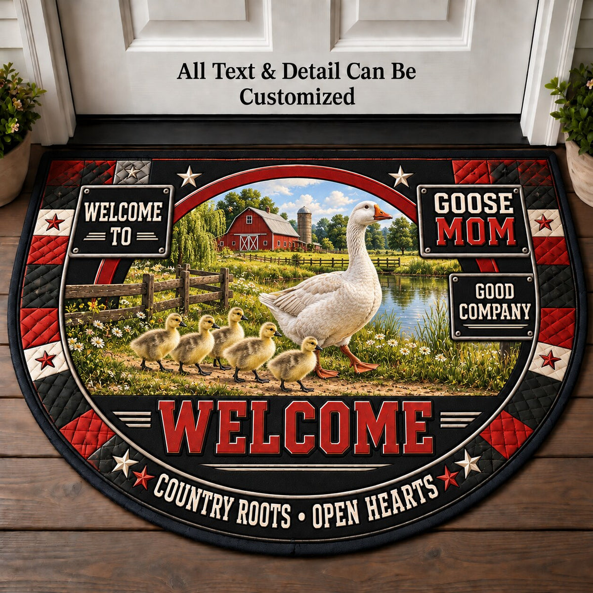 Goose Mom Personalized Half Round Mat | 5To9Vibe