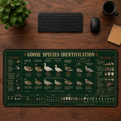 Goose Species Identification Desk Mat Mouse Pad | 5To9Vibe