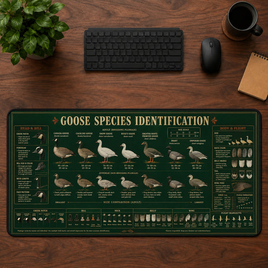 Goose Species Identification Desk Mat Mouse Pad | 5To9Vibe