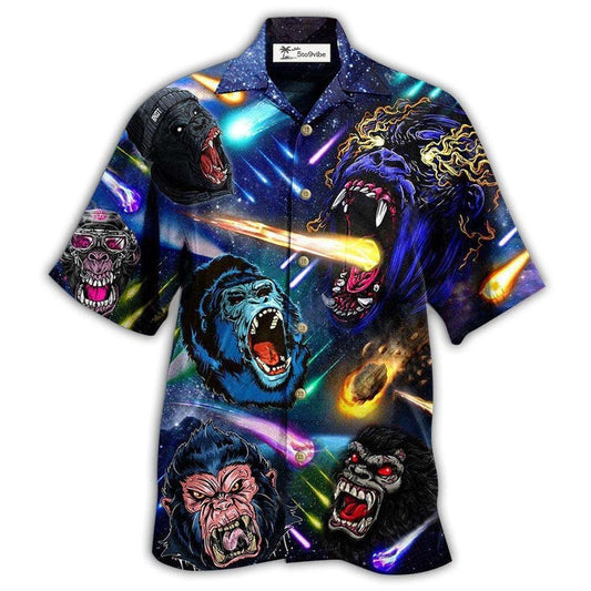 Hawaiian Shirt / Adults / S Gorilla Animals Amazing Screaming Gorilla - Hawaiian Shirt 