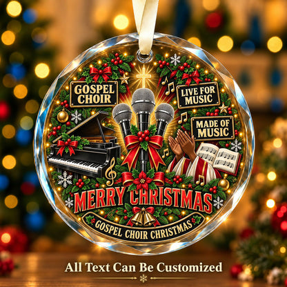 Gospel Choir Personalized Glass Ornament | 5To9Vibe