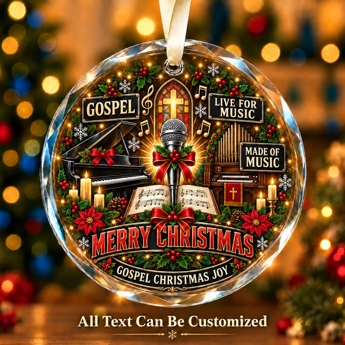 Gospel Personalized Glass Ornament | 5To9Vibe