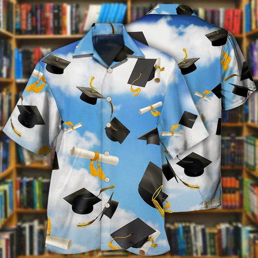 Graduation Paper Blue Sky - Hawaiian Shirt 
