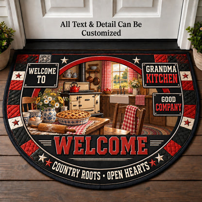 Grandma Kitchen Personalized Half Round Mat | 5To9Vibe