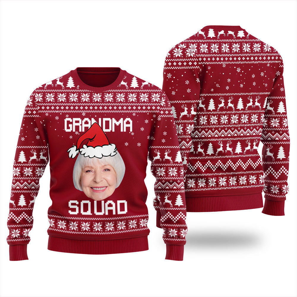 Grandma Squad Personalized Christmas Sweater For Men