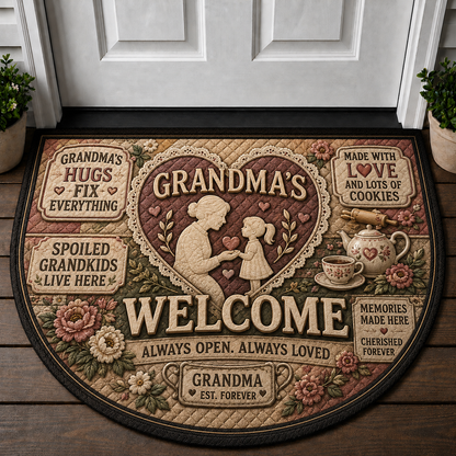 Bless This Home Doormat - Rustic Floral & House Welcome Mat - 5to9vibe