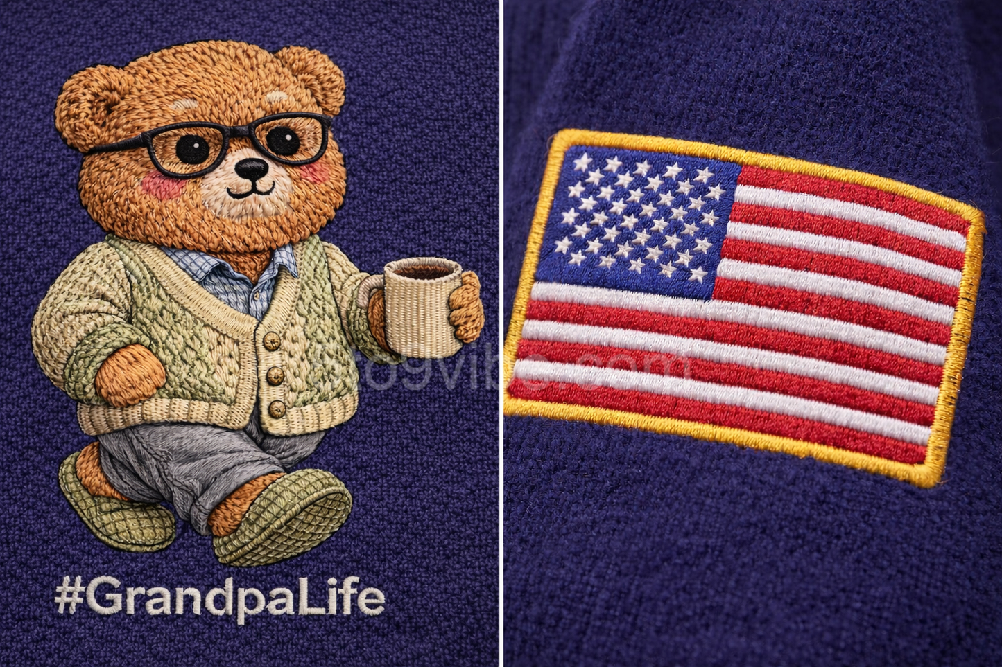 Firefighter Life Embroidered Quarter Zip Sweatshirt, Funny Firefighter Life Bear Pullover, Men's Casual Zip Up Jacket, Gift for Firefighter Life Lover Dad