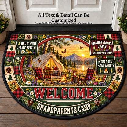 Wildflower Camp - Grandparents Camp Personalized Half Round Mat | 5To9Vibe