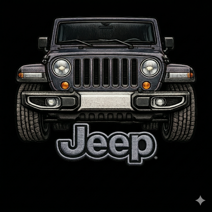 Sudadera prémium unisex Jeep bordada con cremallera de cuarto, suéter con cremallera de cuarto inspirado
