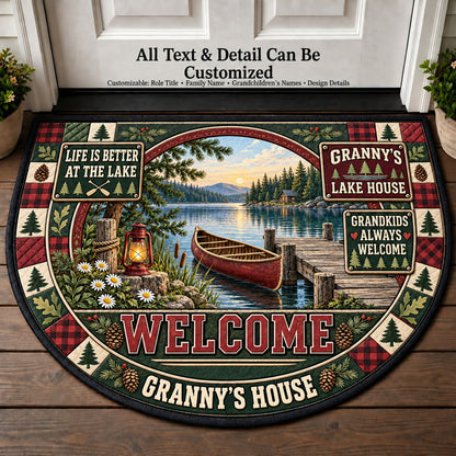 Granny's Lake House Personalized Half Round Mat | 5To9Vibe