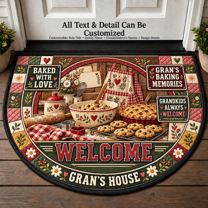 Gran's Baking Memories Personalized Half Round Mat | 5To9Vibe