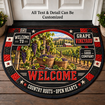 Grape Vineyard Personalized Half Round Mat | 5To9Vibe