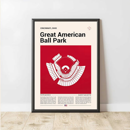 Baseball Stadium Seating Diagram - Vertical Poster - 5to9vibe