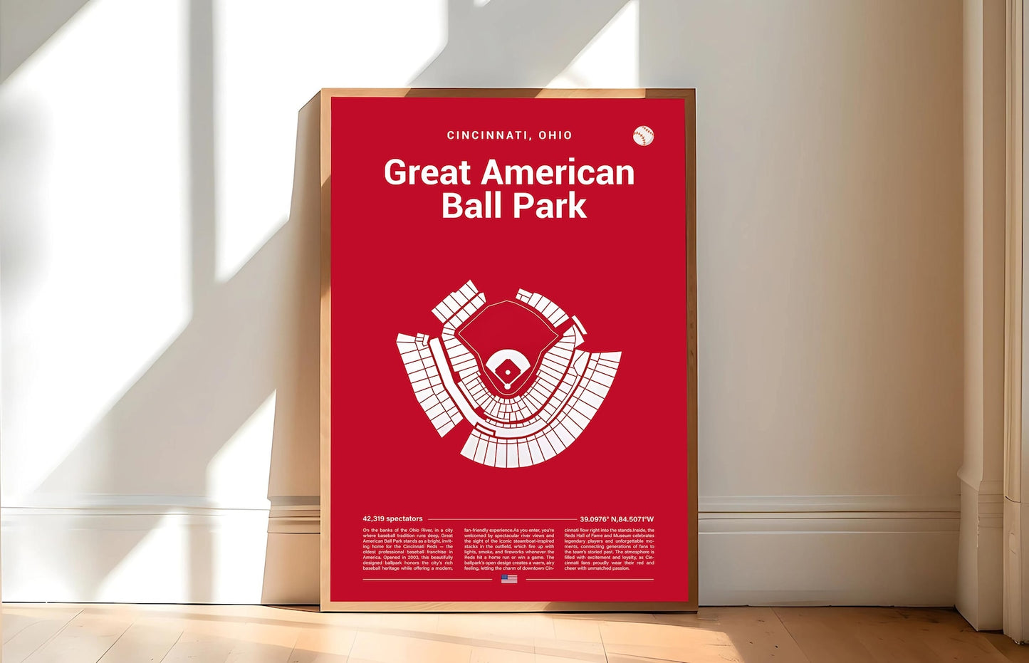 Baseball Stadium Seating Chart - Vertical Poster - 5to9vibe