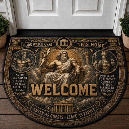 Legendary Warriors Viking Quilted Print Premium Welcome Mat – Personalized Doormat