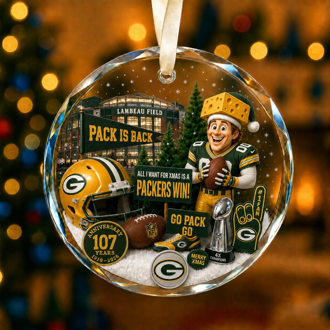 All Football Teams Christmas Glass Ornament With Gift Box Trending - 5to9vibe
