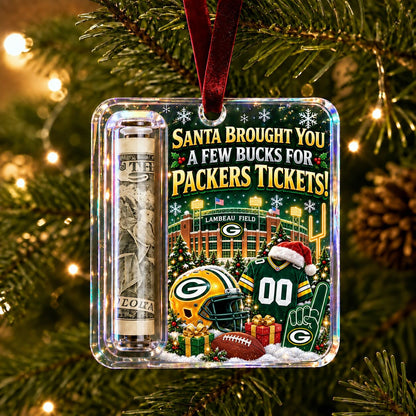 All Football Teams Football Stadium Christmas Money Holder Glass Ornament - 5to9vibe